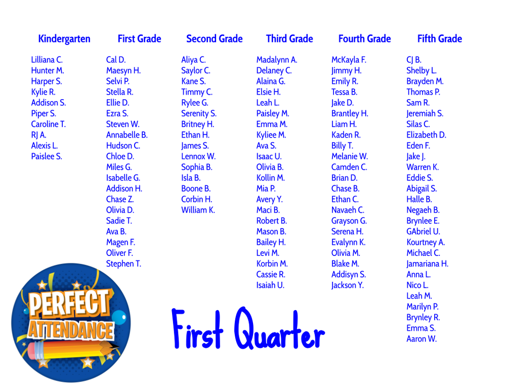 perfect attendance