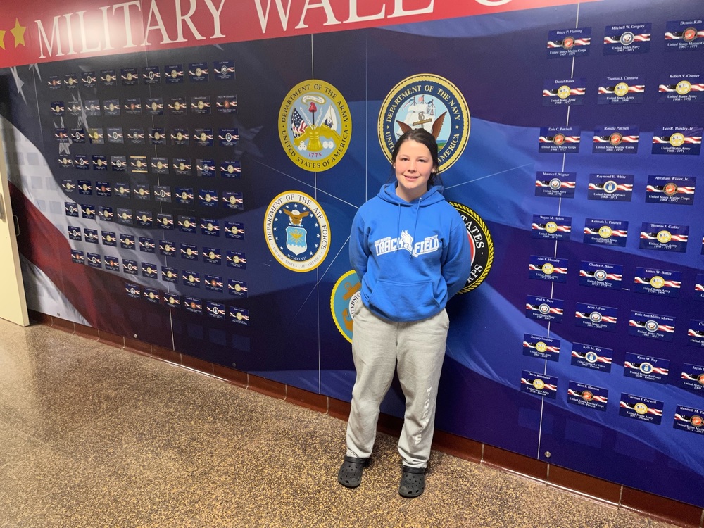 Clermont Northeastern High School junior Ivy Stephan attended the West Point Society of Greater Cincinnati’s Leadership and Ethics Seminar in February. (Photo by Dick Maloney.)