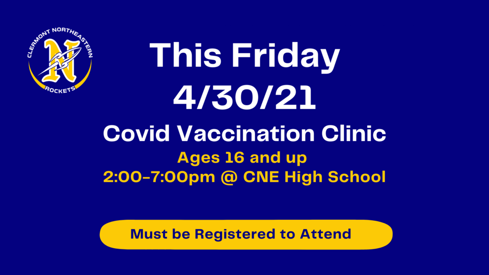 Covid Vaccination Clinic This Friday Signup Now!