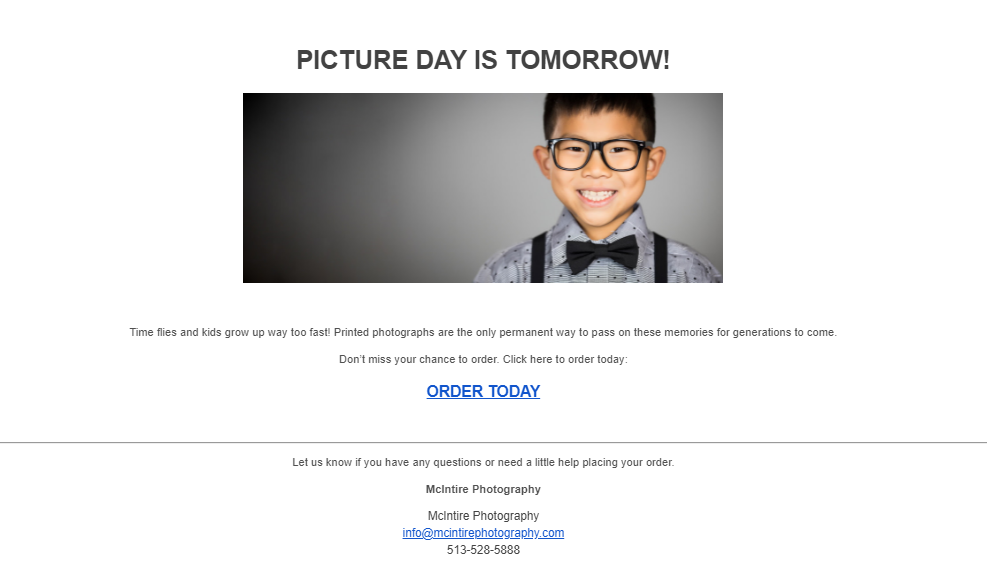 picture day reminder