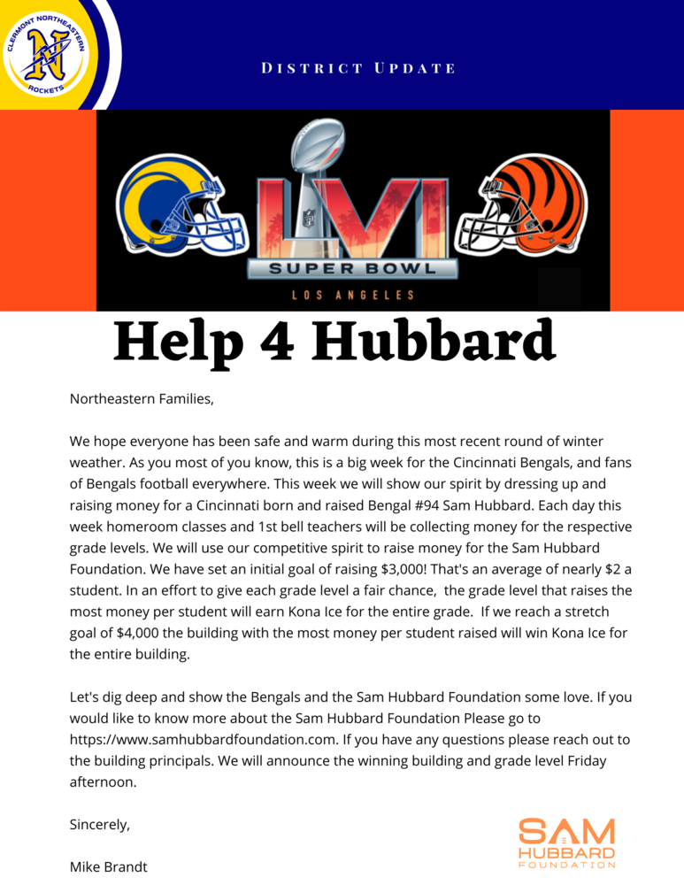 Help 4 Hubbard Who Dey FUNdraiser | Clermont Northeastern Schools