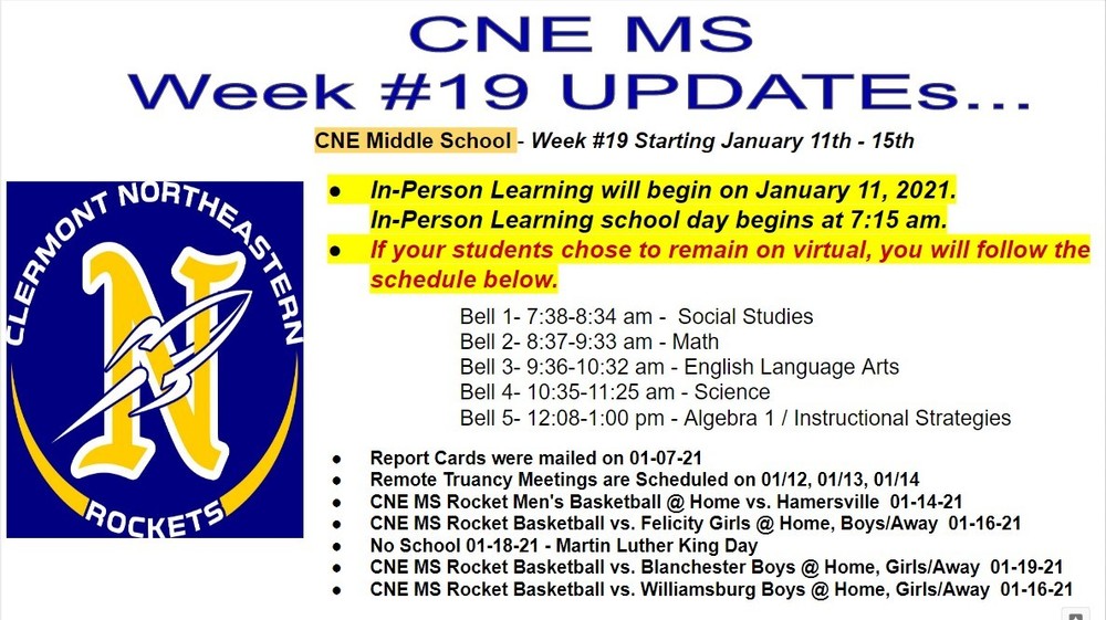 Week # 19 CNE MS Communication