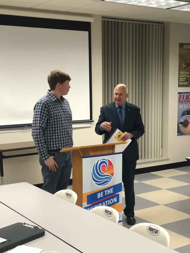 Senior Tommy Averwater Recognized as Student of the Month
