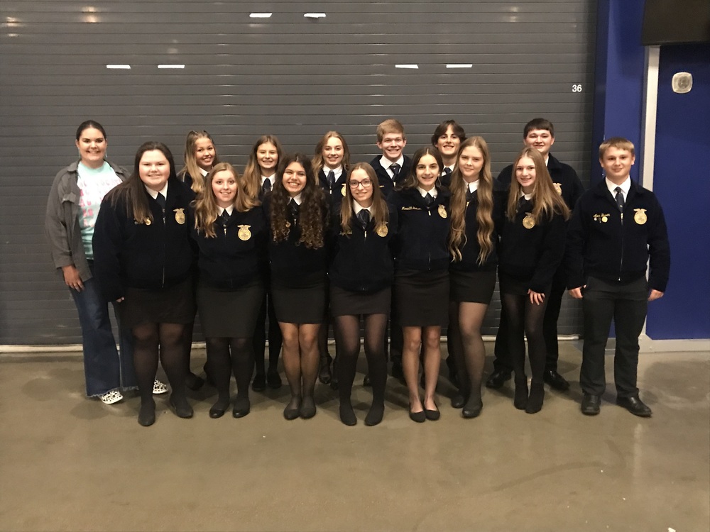 Clermont Northeastern’s delegation to the FFA National Convention in Indianapolis. (Photo courtesy Faith Stegbauer.)