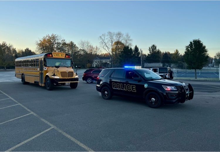 School bus and Police Car 