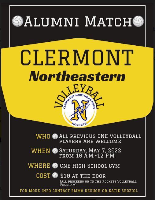 Alumni Volleyball Match Flyer