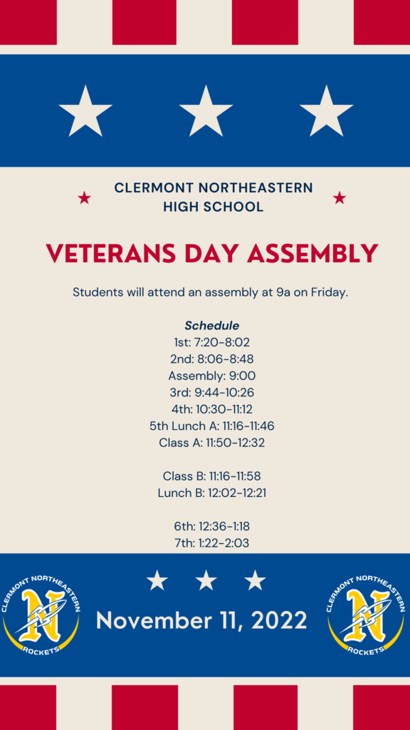 Veterans Day Assembly Schedule