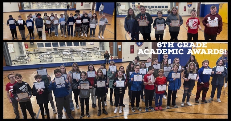 6th Grade Academic Awards!!