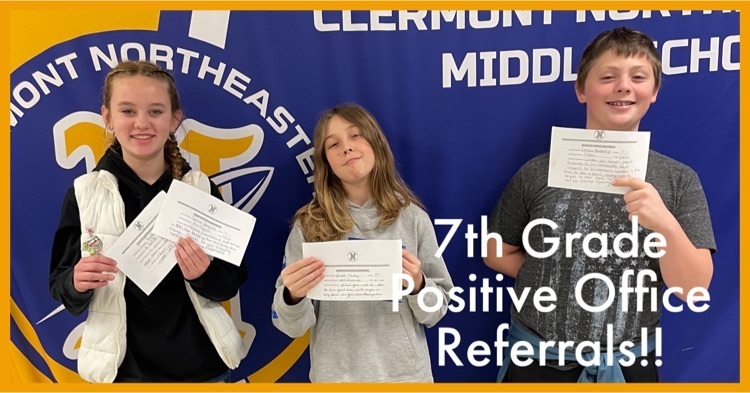 7th Grade Positive  Office Referrals!!