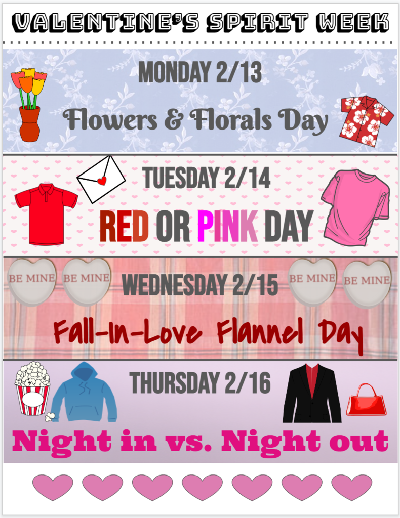Don't forget to wear red or pink tomorrow!